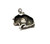 Pig Charm Sterling Silver Hog RARE HTF Lost Wax Stamped DazzleCity