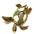Turtle Tortoise Pin Rhinestone Crystal Brooch Sea DazzleCity