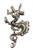 Dragon Serpent Charm Pendant Sterling 925 Silver Vintage DazzleCity