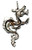 Dragon Serpent Charm Pendant Sterling 925 Silver Vintage DazzleCity
