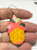Pineapple Earrings Fruit Juice Hawaii Hand Paint VTG DazzleCity