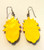 Pineapple Earrings Fruit Juice Hawaii Hand Paint VTG DazzleCity