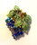 Grape Pin Vine Vineyard Sapphire Leaf Rhinestone Crystal