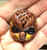 Owl Face Pendant 2 Ceramic Vintage Japanese 1960 Necklace DazzleCity