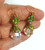 Crystal Earrings Patina Swarovski 5004 12mm Peridot Pierced BeadRage