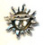 Sun Pin Vintage Man Moon Diamond Cut Stamping DazzleCity