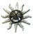 Big Sun Pin Man Brooch Pewter ? Vintage Celestial DazzleCity