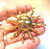 Sun Ray Pin Face Vintage Golden Orb Brooch OOAK DazzleCity