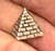 Egyptian Pyramid Charm Sterling Silver Vintage 925 Luxor DazzleCity