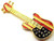 USA Flag Guitar Pin Rock On Red White Blue Brooch The Boss Pride