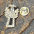 Vintage Silver Angel Pin Halo Rhinestone Crystal Tack DazzleCity