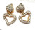 Really Nice Heart Earrings Vintage Rhinestone Crystal Valentine DazzleCity