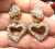 Really Nice Heart Earrings Vintage Rhinestone Crystal Valentine DazzleCity
