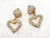 Really Nice Heart Earrings Vintage Rhinestone Crystal Valentine DazzleCity