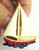 Signed Lisner Sailboat Yacht Boat Pin Nautical Brooch Ship