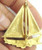 Signed Lisner Sailboat Yacht Boat Pin Nautical Brooch Ship