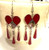 Red Heart Silver Earrings Vintage Alpaca Abalone Mexican OOAK DazzleCity