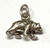 Grizzly Bear Charm Black Brown Sterling Silver 925 Vintage DazzleCity