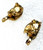 Cat Head Earrings Kitty Diamond Cut Vintage Gold NBW DazzleCity