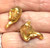 Cat Head Earrings Kitty Diamond Cut Vintage Gold NBW DazzleCity