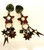 Sun Star Earrings Vintage Patina Swarovski Crystal Charm DazzleCity
