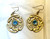 Golden Chinese Symbol Earrings Swarovski Crystal Vintage BeadRage