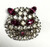 Very Old Cat Pin Kitty Rhinestone Crystal Vintage 1960 DazzleCity