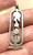 Sterling Silver Egyptian Hieroglyphic Cartouche Pendant 925 Vintage DazzleCity