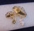 Mushroom Rabbit Brooch Pin Rhinestone Crystal White OOAK DazzleCity
