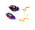 Cobalt Wedding Cake Earrings Opaline Venetian Murano Vintage DazzleCity