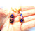 Cobalt Wedding Cake Earrings Opaline Venetian Murano Vintage DazzleCity