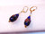 Cobalt Wedding Cake Earrings Opaline Venetian Murano Vintage DazzleCity