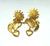 Sun Moon Star Earrings Vintage Heart Chandelier OOAK DazzleCity