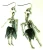 Halloween Skeleton Earrings Bat Depp Tonto Pierced Skirt Rhinestone DazzleCity