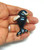 Dolphin Pin Cobalt Blue Porpoise Vtg Rhinestone Crystal #2 DazzleCity