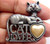 Danecraft Tabby Pin Cat Lover Heart Brooch Kitten Retired