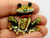 Happy Frog Pin Toad Jonquil Rhinestone Crystal Tree Brooch DazzleCity