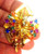 Bee Butterfly Rhinestone Pin Fruit Salad Crystal Insect DazzleCity