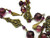 Antique Amethyst Glass Bohemian Victorian Necklace Pendant Chain