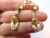 Egyptian King Tut Earrings Jadite Zoisite Egypt Luxor Vermeil