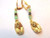 Egyptian King Tut Earrings Jadite Zoisite Egypt Luxor Vermeil