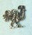 RARE Rooster Charm Sterling Saddle Lost Wax Chicken
