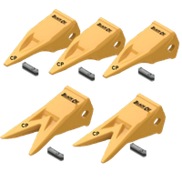 230T & 230WT H&L Style Long Tiger & Twin Bucket Tooth Set of 5 Hensley bucket tooth for excavation and construction equipment.