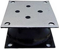 Allied, Kent, Tempo Medium Compactor & Vibratory Hammer Sandwich Buffer Rubber (8.75"X8.75"X4")