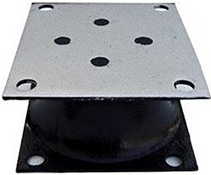 Allied, Kent, Tempo Medium Compactor & Vibratory Hammer Sandwich Buffer Rubber (8.75"X8.75"X4")