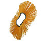 Convoluted poly wafer broom for light debris dust control and surface cleaning