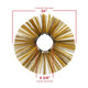 Convoluted poly wire wafer brush for gutter broom sweeper heavy duty debris removal