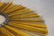 Stacked 32 inch poly wire wafer broom with 10 inch arbor hole for sweeper compatibility