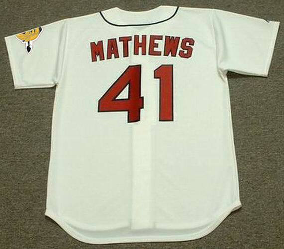 EDDIE MATHEWS Milwaukee Braves 1960's Majestic Home Throwback