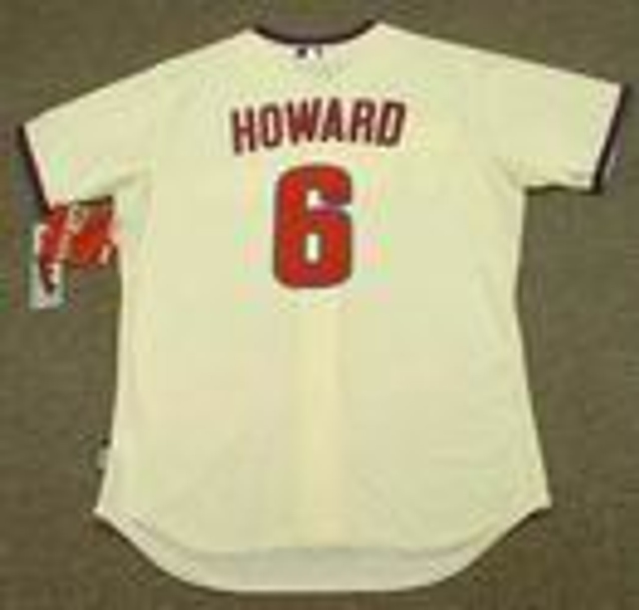 RYAN HOWARD Philadelphia Phillies 2008 Majestic Throwback Away Baseball  Jersey - Custom Throwback Jerseys